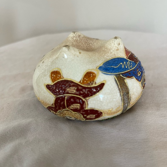 Japanese Satsuma Ware Vintage Small Bowl Censer Meiji Hand Painted Rare Antique - Picture 7 of 7